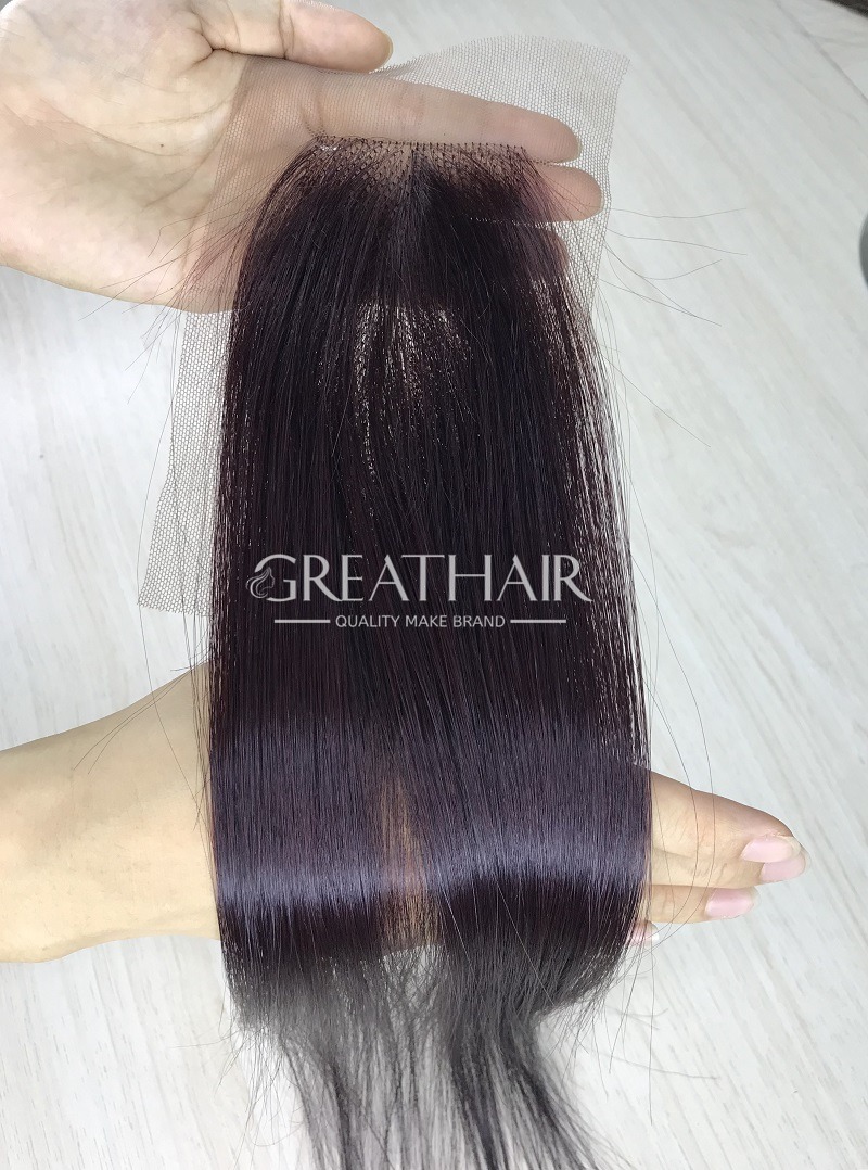 Black closure 2x4 hair extensions