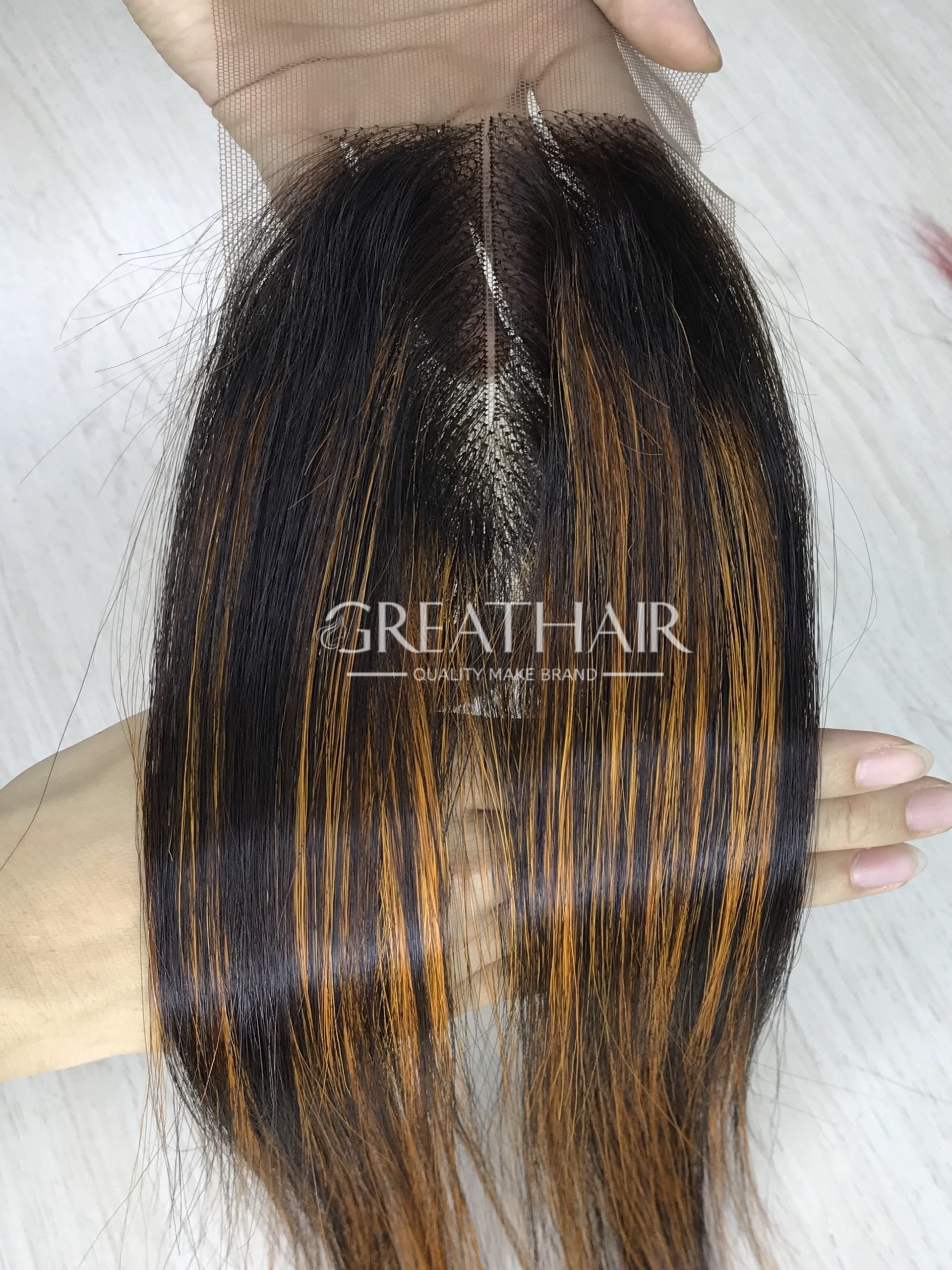 Brown black color closure 2by4 near