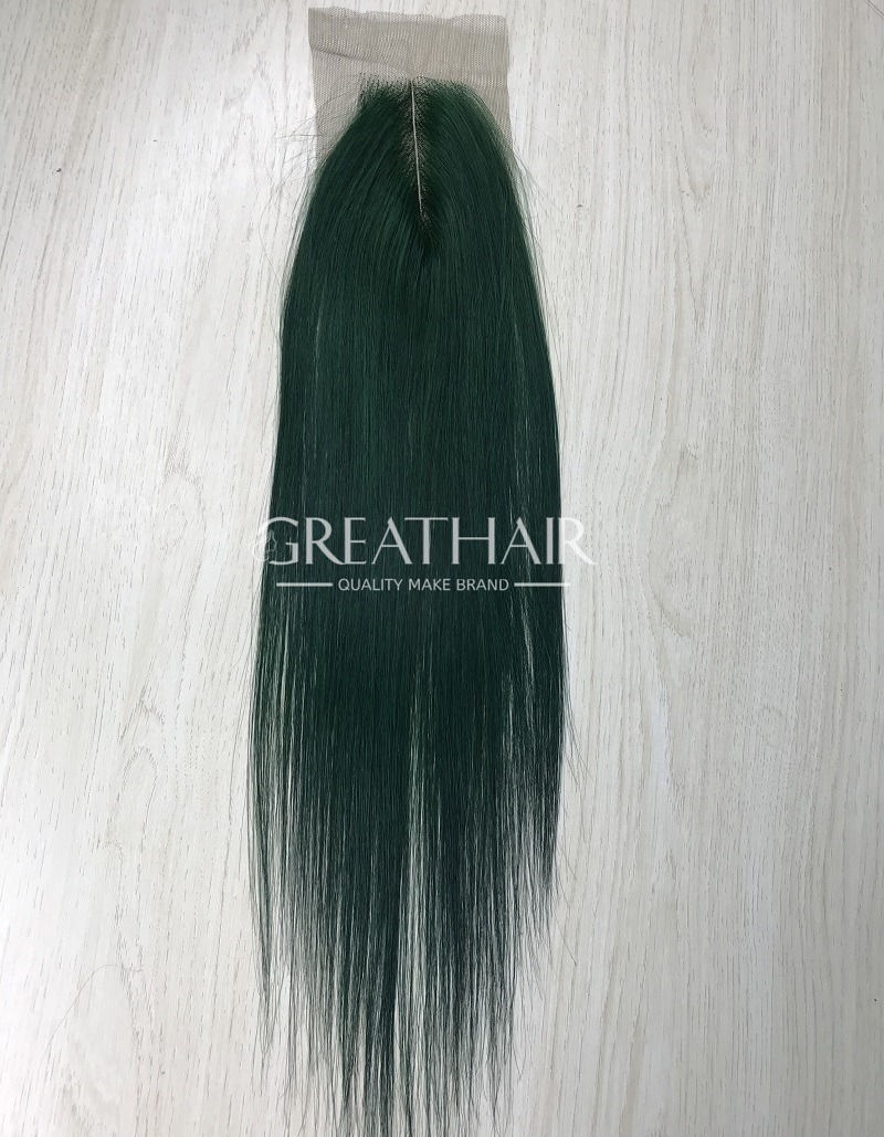 green color closure 2x4 bone straight