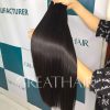 Natural color Weft Bone straight hair extensions