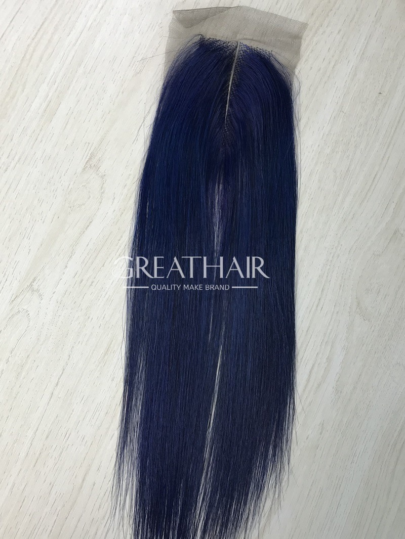 navy blue color closure 2x4