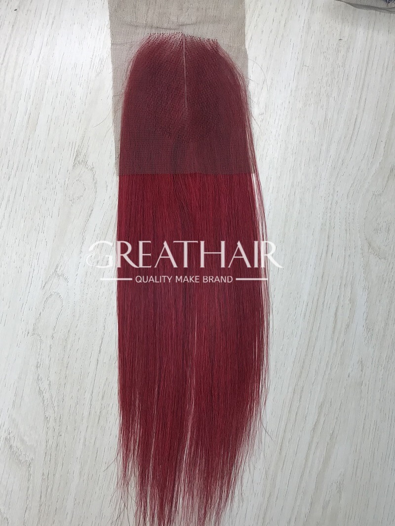 red wine closure 2x4 hair extensions