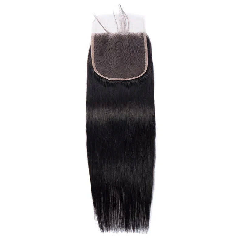 Natural color bone traight 6x6 closure hair extensions