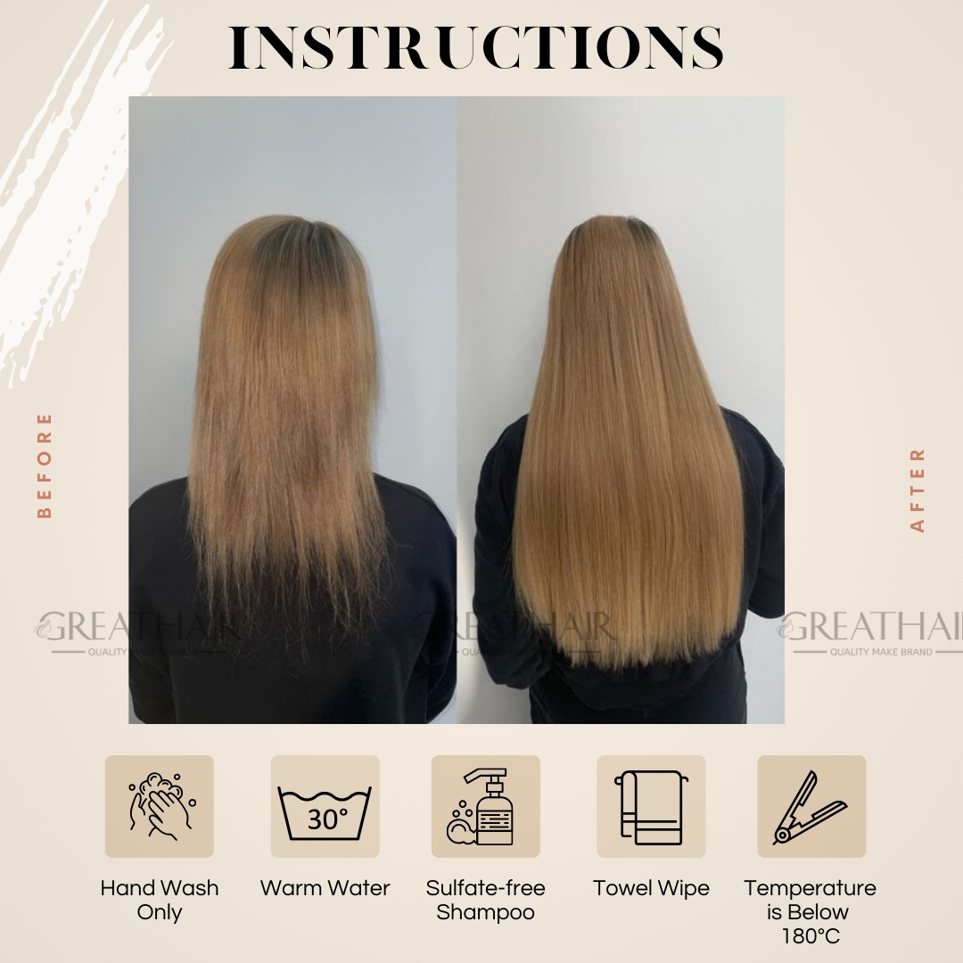 Brown color Straight Nano Tip hair extension