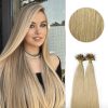 613 ash color straight Nano Tip hair extensions