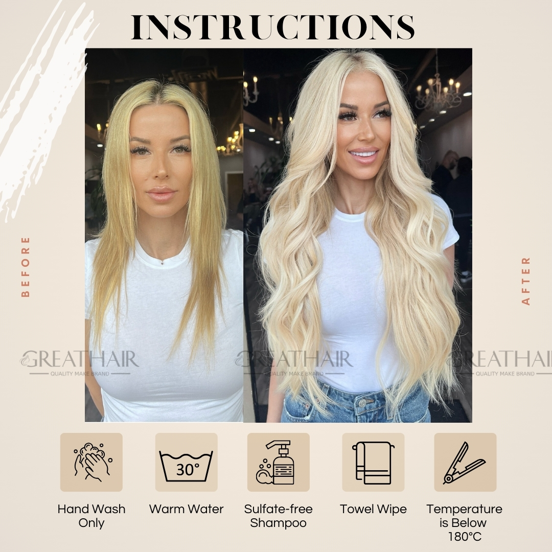 613 Color Straight Flat Tip Hair Extensions