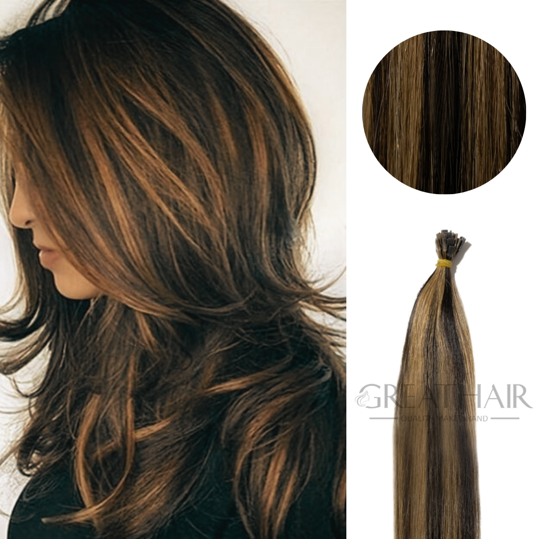 Flat tip hair extensions