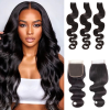 Body Wave 3 Bundles with Closure 4X4