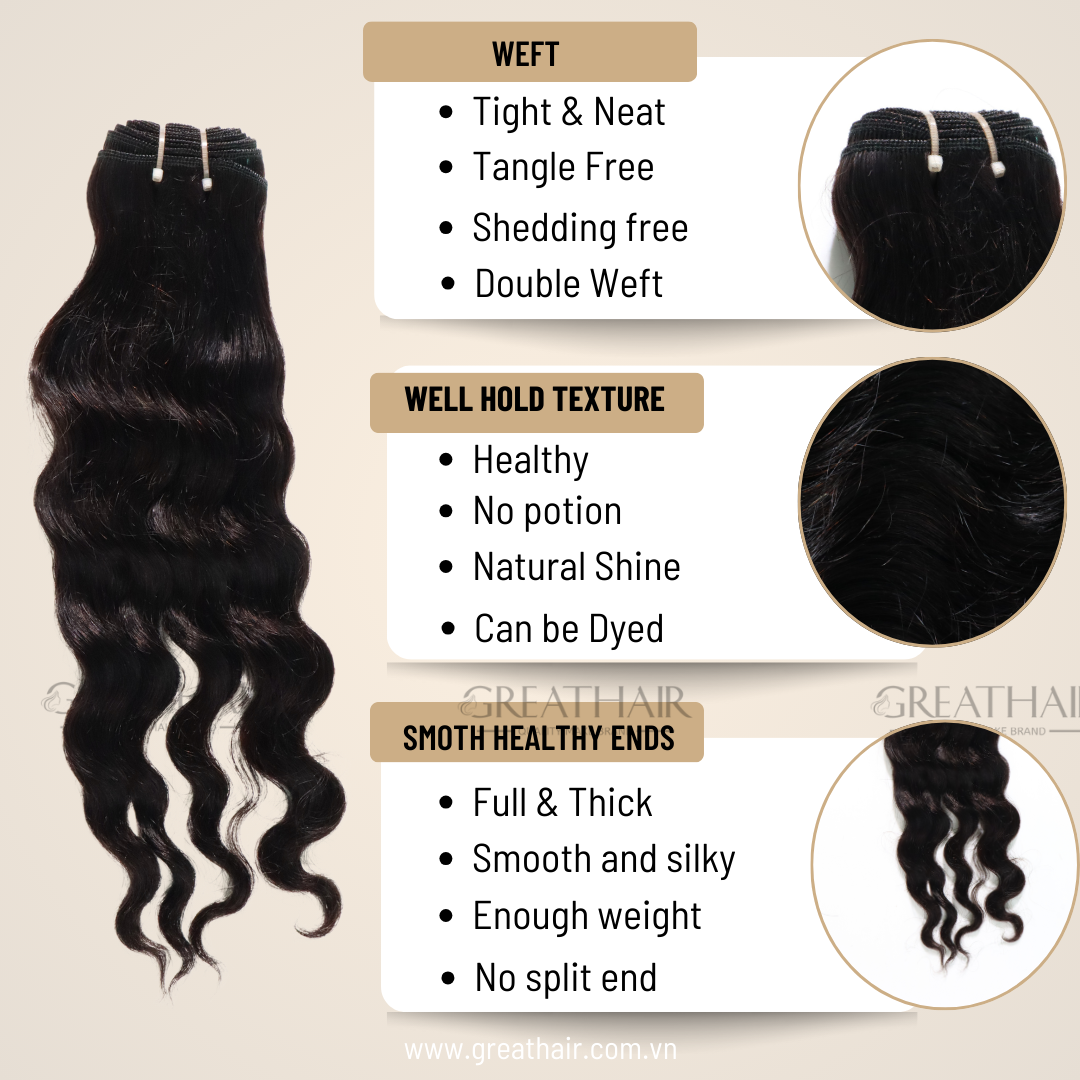 Body Wave 3 Bundles with Closure 4X4