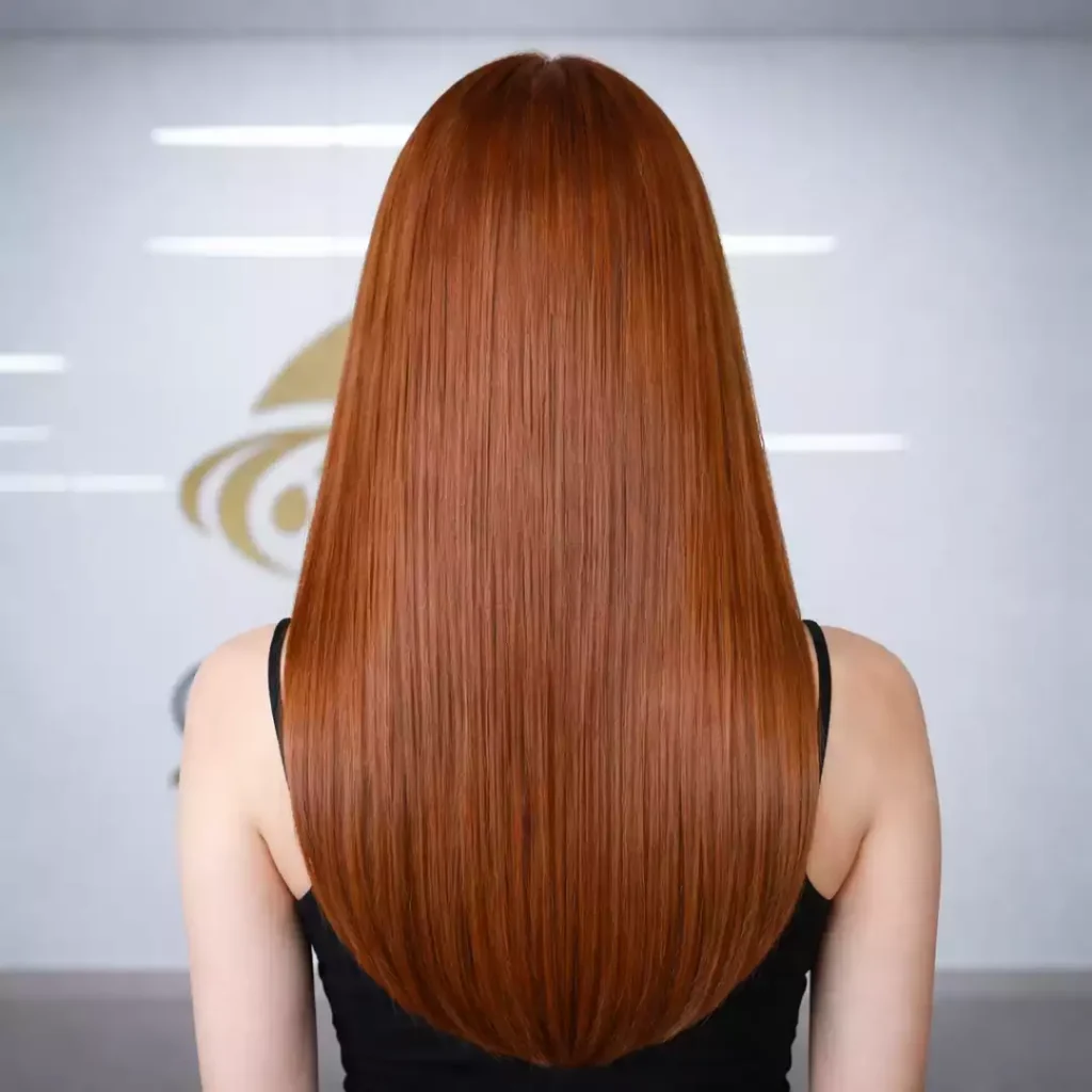 Copper Blonde Color straight Nano tip hair extensions