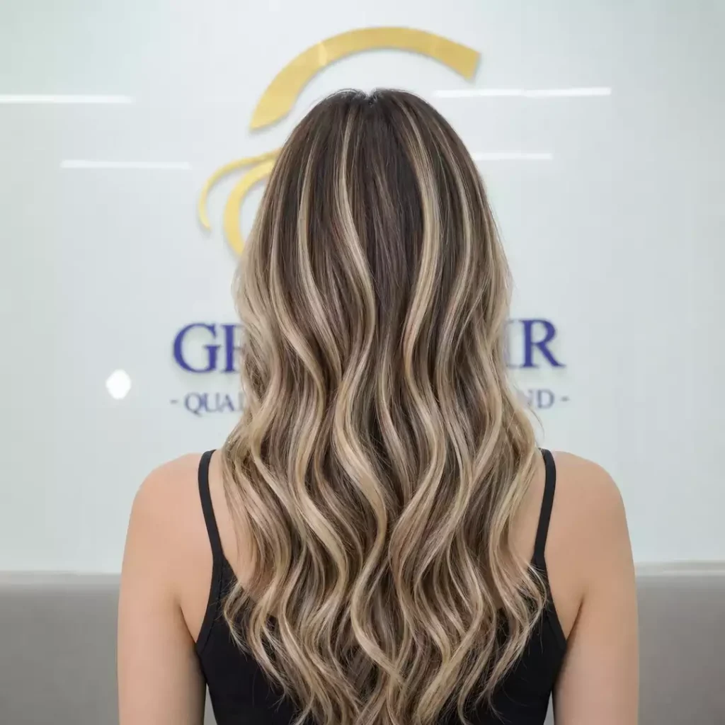 piano brown with 613 Color straight I Tip hair extensions