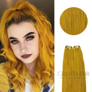 Yellow 2 Bundles with Closure Straight