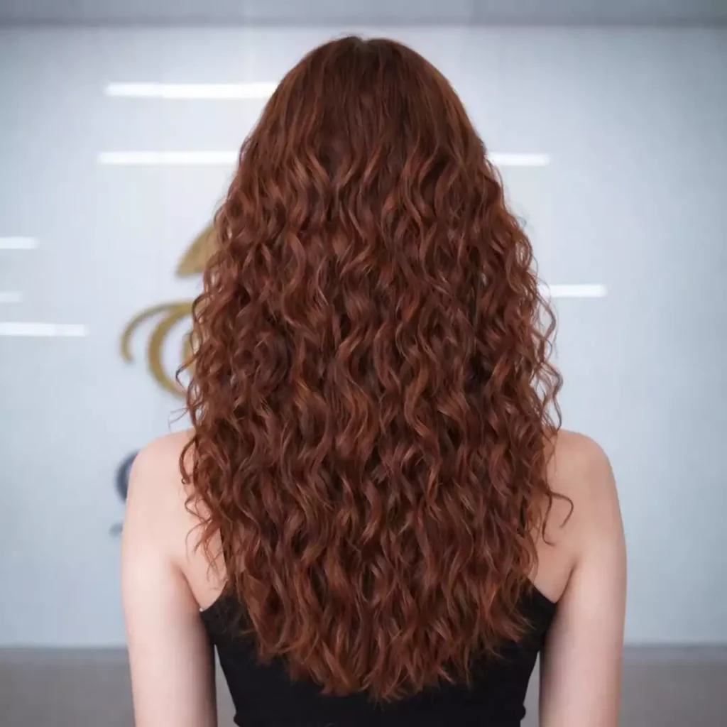chocolate copper wavy clip-in hair extensions
