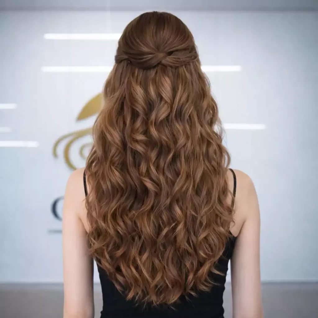 light brown curly clip-in hair extensions