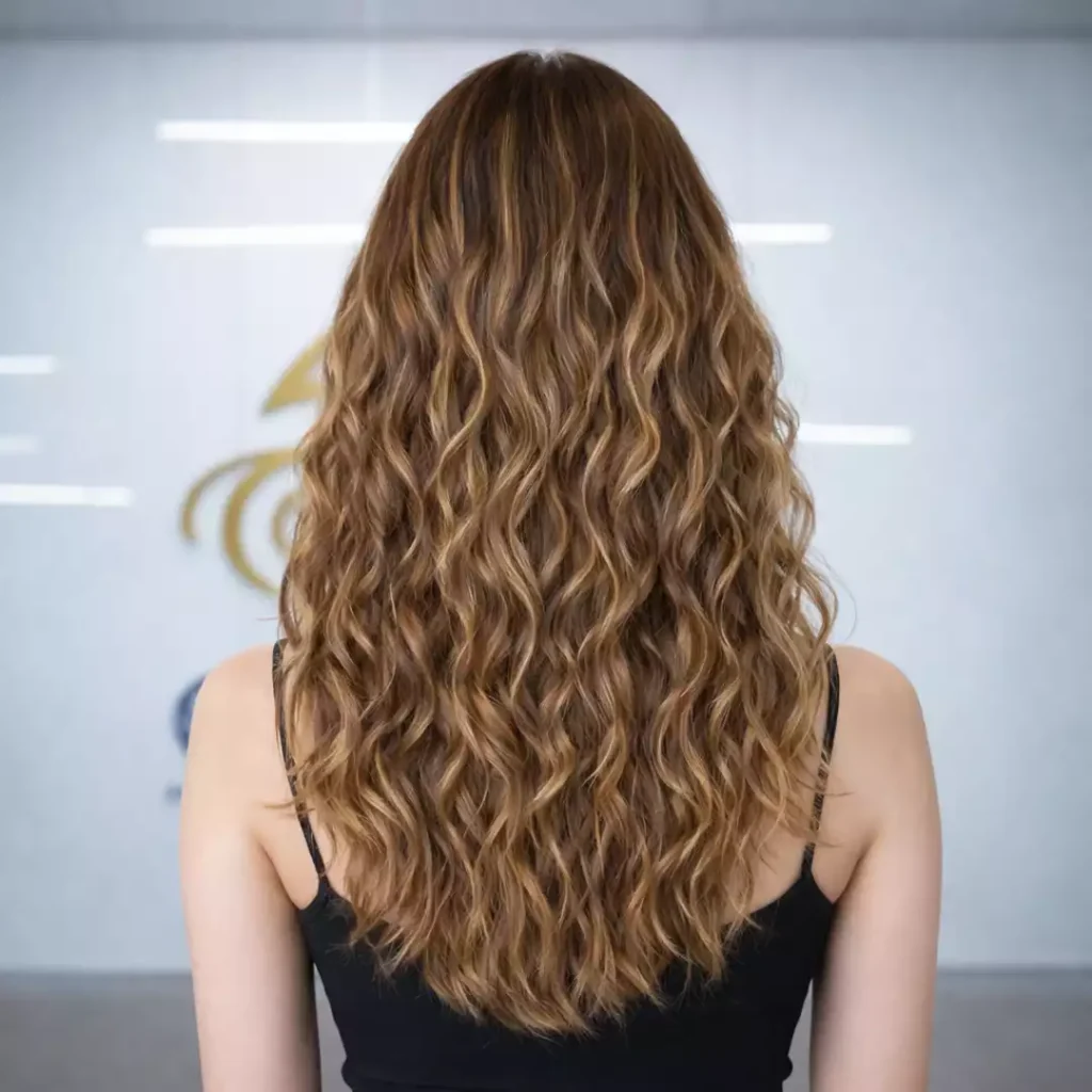 light brown highlight wavy clip-in hair extensions