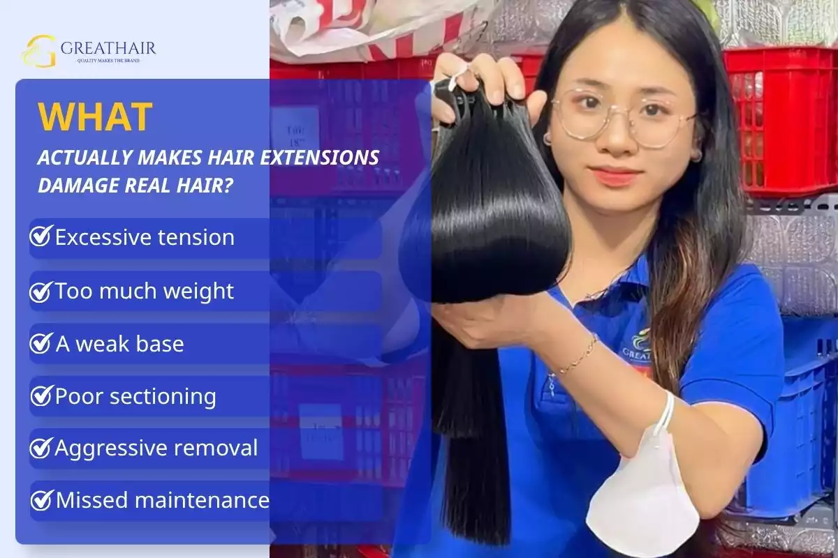 Do Hair Extensions Ruin Real Hair? 2 What Actually Makes Hair Extensions Damage Real Hair