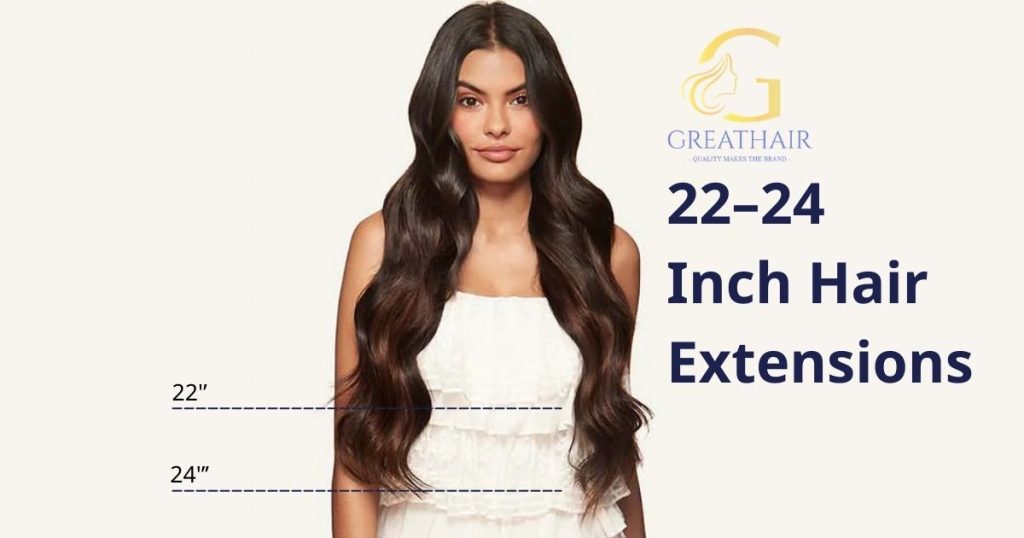 Hair Extension Lengths: Complete Guide for Wholesale Buyers 7 22–24 Inch Hair Extensions