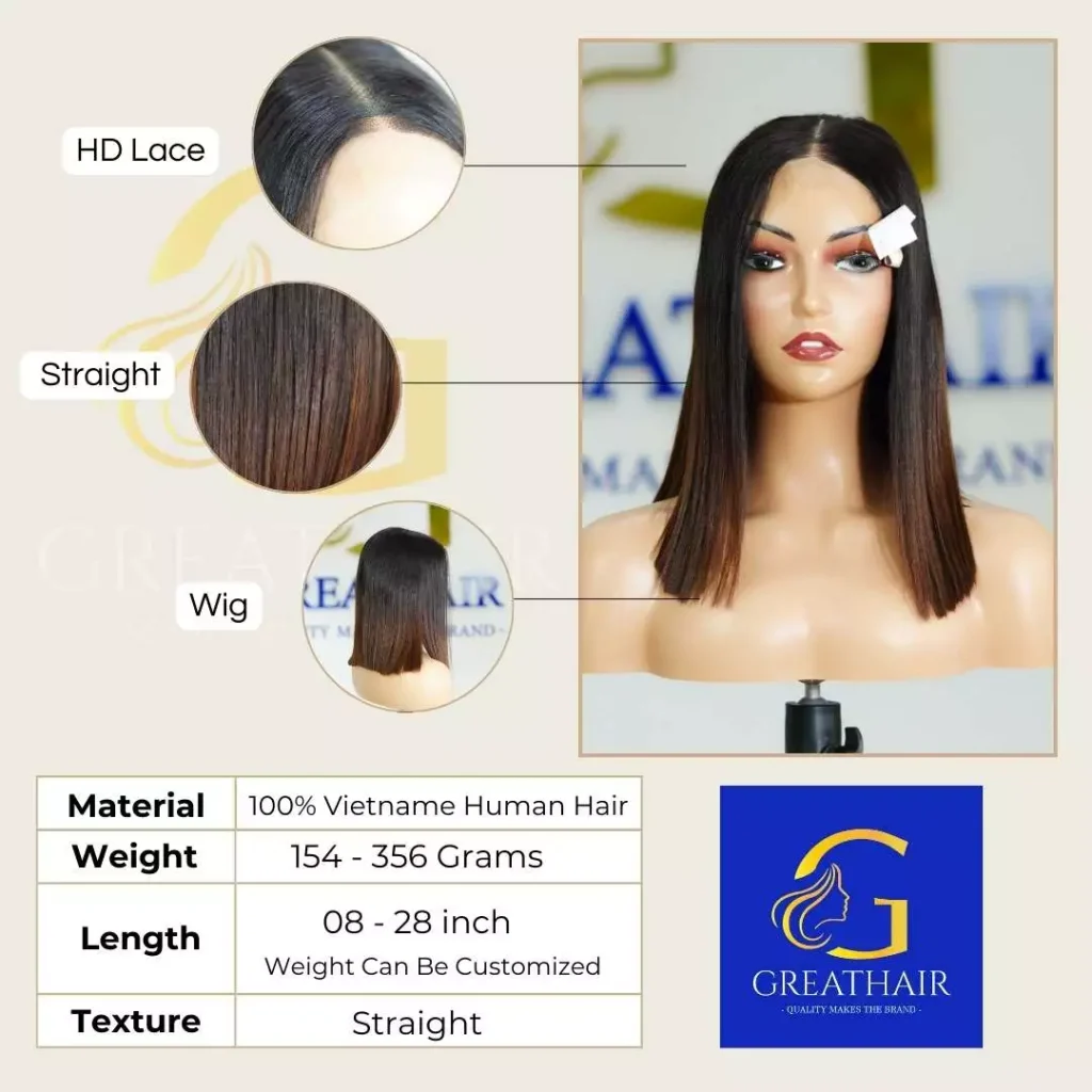 Ombre Straight HD Lace Human Hair Wig Black Brown 1 HD Lace Human Hair Wig2