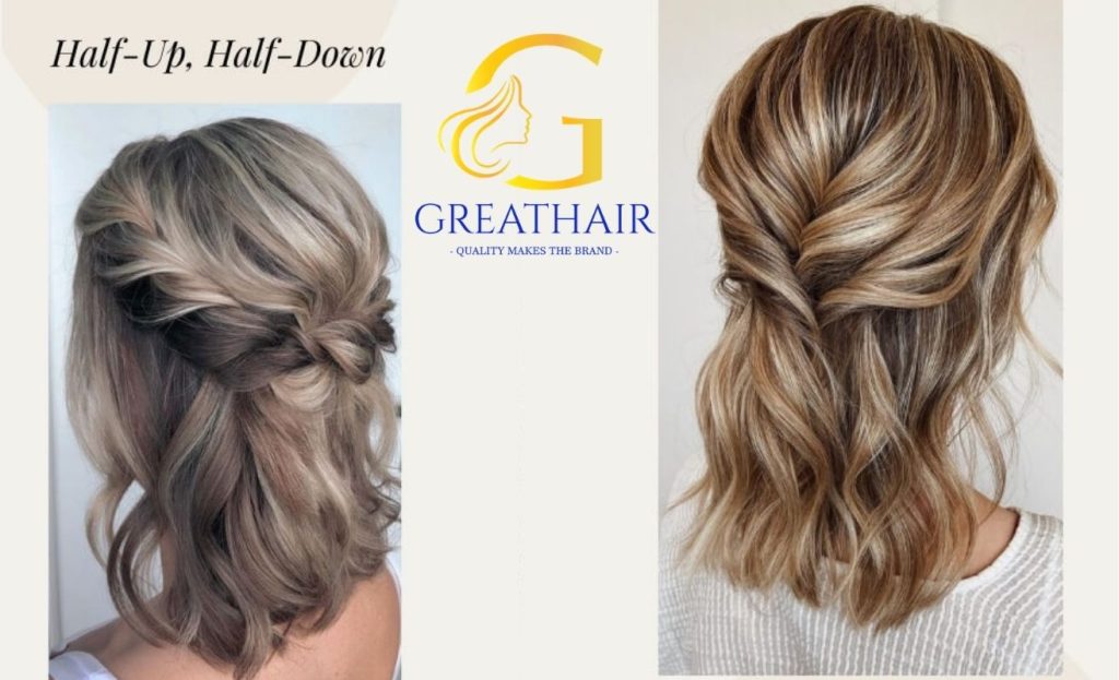 14 Inch Hair Ideal Length for Effortless Beauty 16 Half-Up, Half-Down