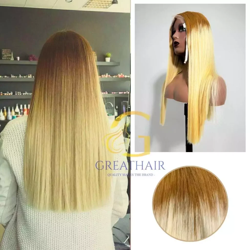 Bone Straight HD lace Wigs Human Hair Ombre Light Brown Blonde 2 Bone Straight HD lace Wigs Human Hair Ombre Light Brown Blonde