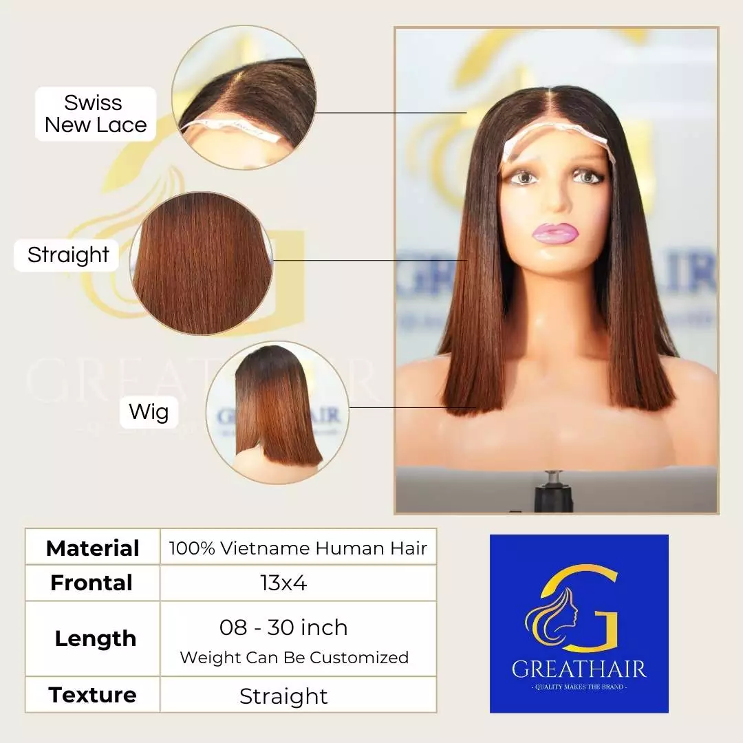 bone-straight-swiss-lace-wig-ombre-black-brown (4) Bone Straight Swiss Lace 13x4 Wig - Ombre Black Brown