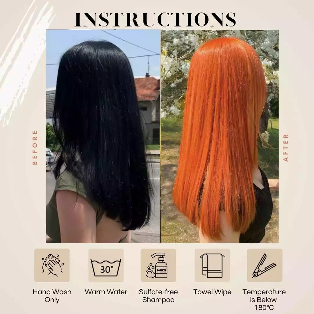 SDD Bone Straight Weft Hair Extensions - Burnt Orange