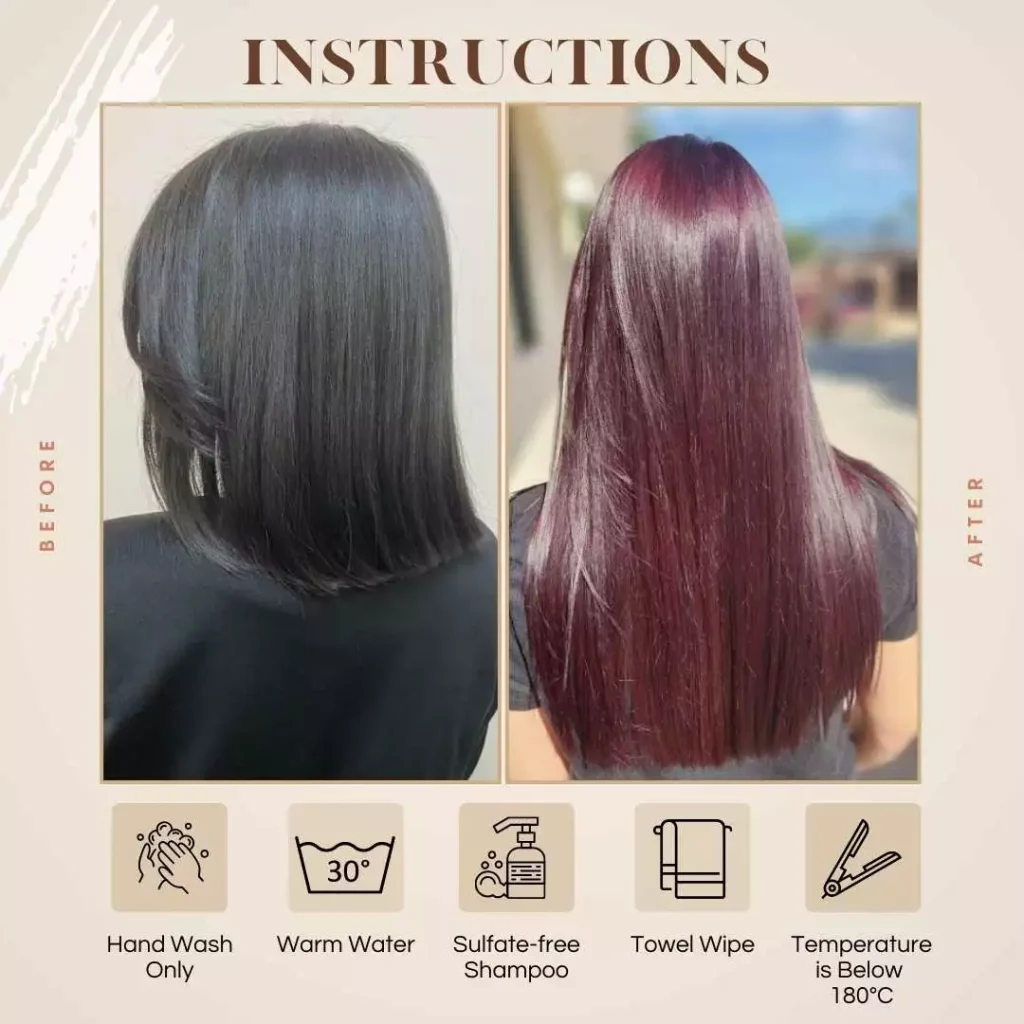 Straight HD Lace 13x4 Human Hair Wig - Burgundy 1 Straight HD Lace Human Hair Wig - Burgundy