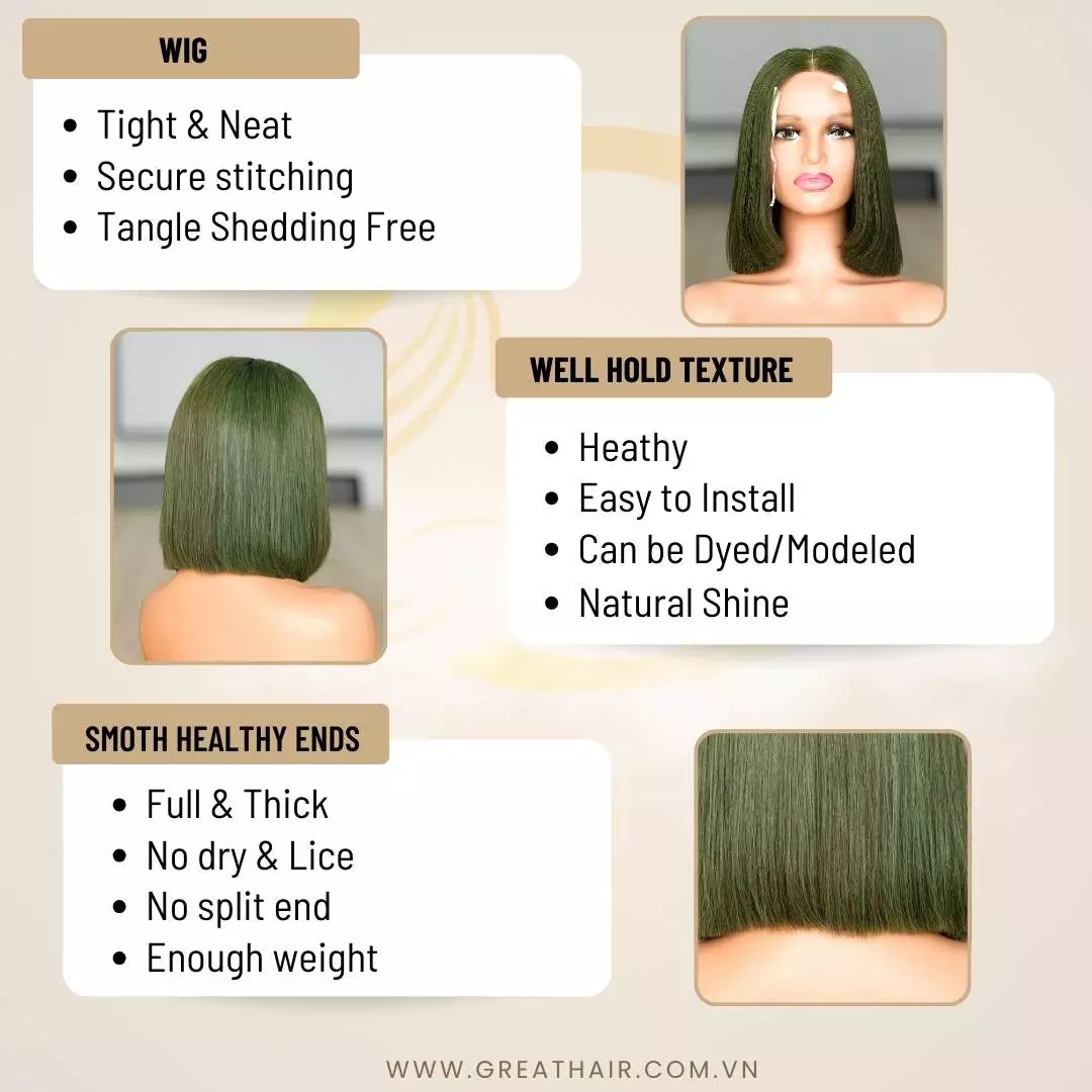 straight-hd-lace-human-hair-wig3 Straight HD Lace Human Hair Wig - Moss Green