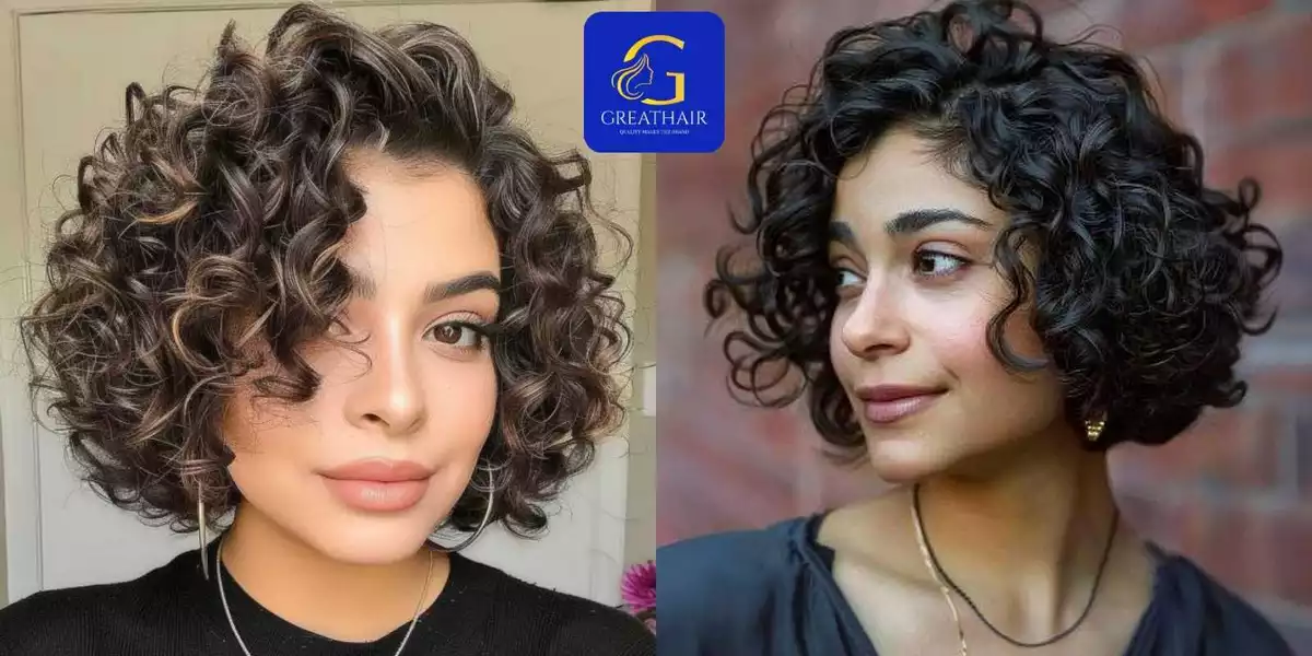 7+ Best Curly Hairstyles for Heart Shaped Faces 4 Curly Bob for Heart Shaped Face