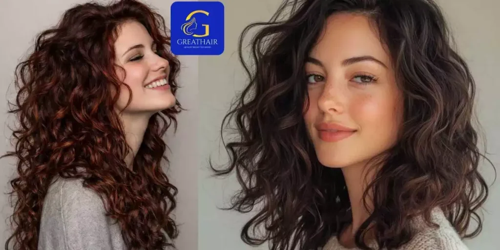 Long Curly Hair with Face-Framing Layers