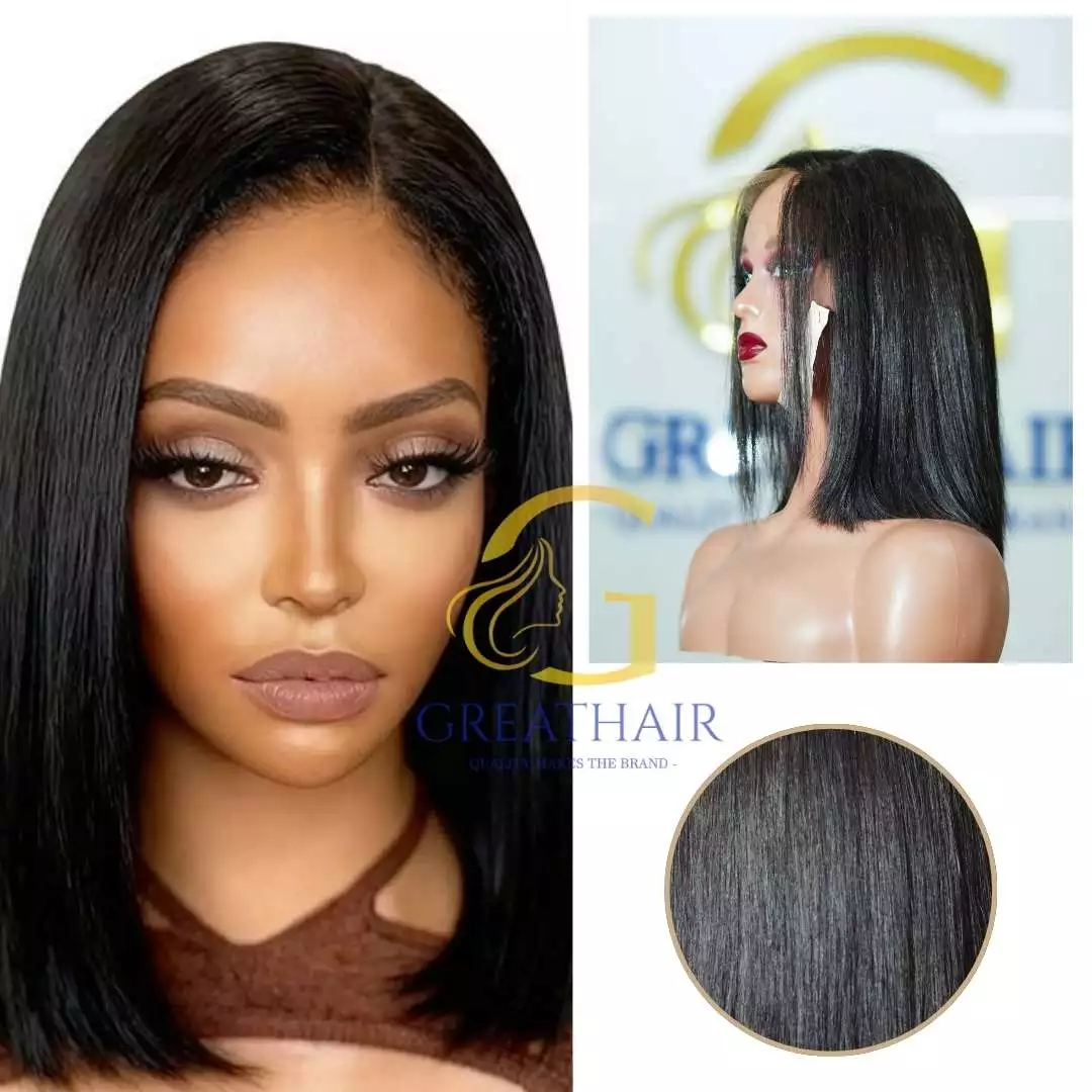 Black B1 Straight Swiss New Lace 14x4 Human Hair Wig