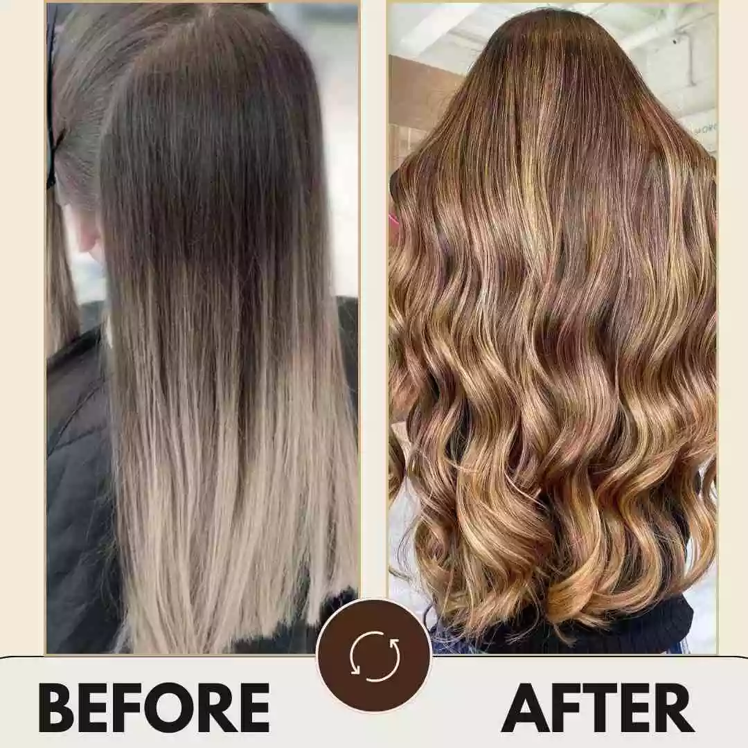blonde-balayage-plastic-nano-ring-tips4 Blonde Balayage Straight Plastic Nano Ring Tips Hair Extensions
