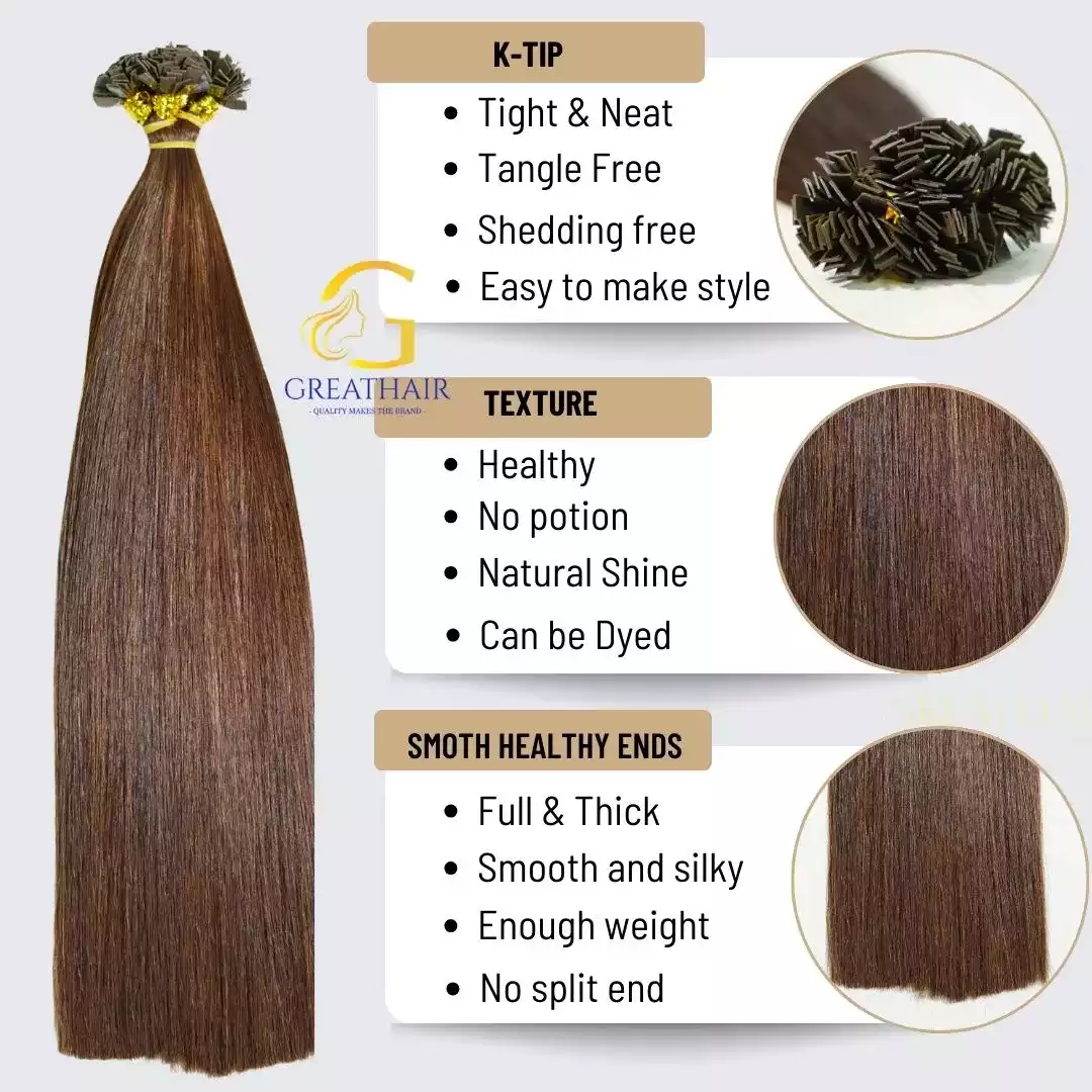 color-3-straight-k-tip-extensions1 Color 3 Straight K-tip Extensions
