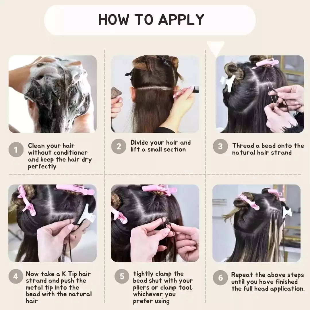 color-3-straight-k-tip-extensions3 Color 3 Straight K-tip Extensions