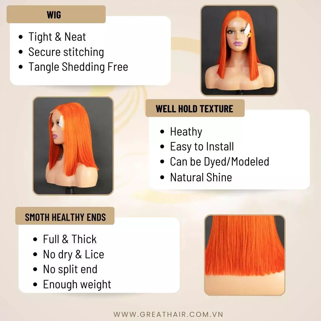 hd-lace-bone-straight-human-hair-wig-orange2 5×5 HD Lace Bone Straight Human Hair Wig – Orange