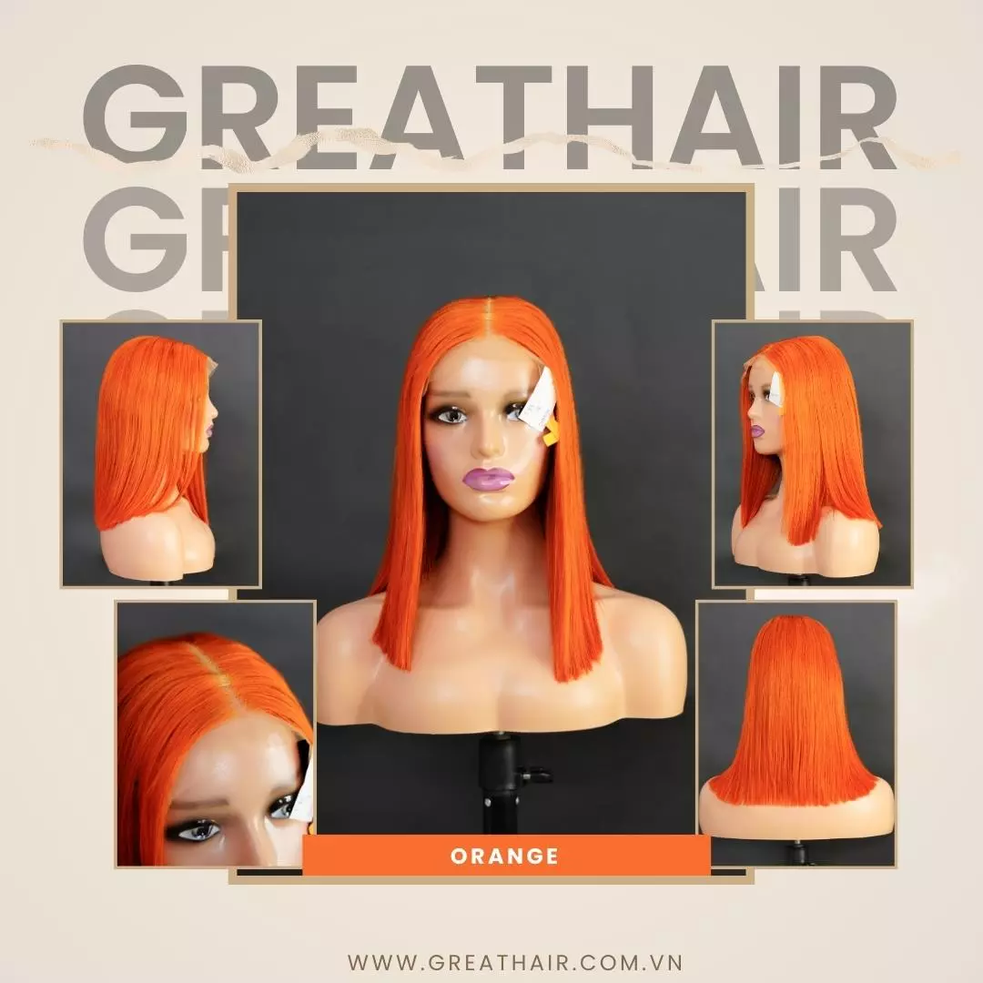 hd-lace-bone-straight-human-hair-wig-orange3 5×5 HD Lace Bone Straight Human Hair Wig – Orange