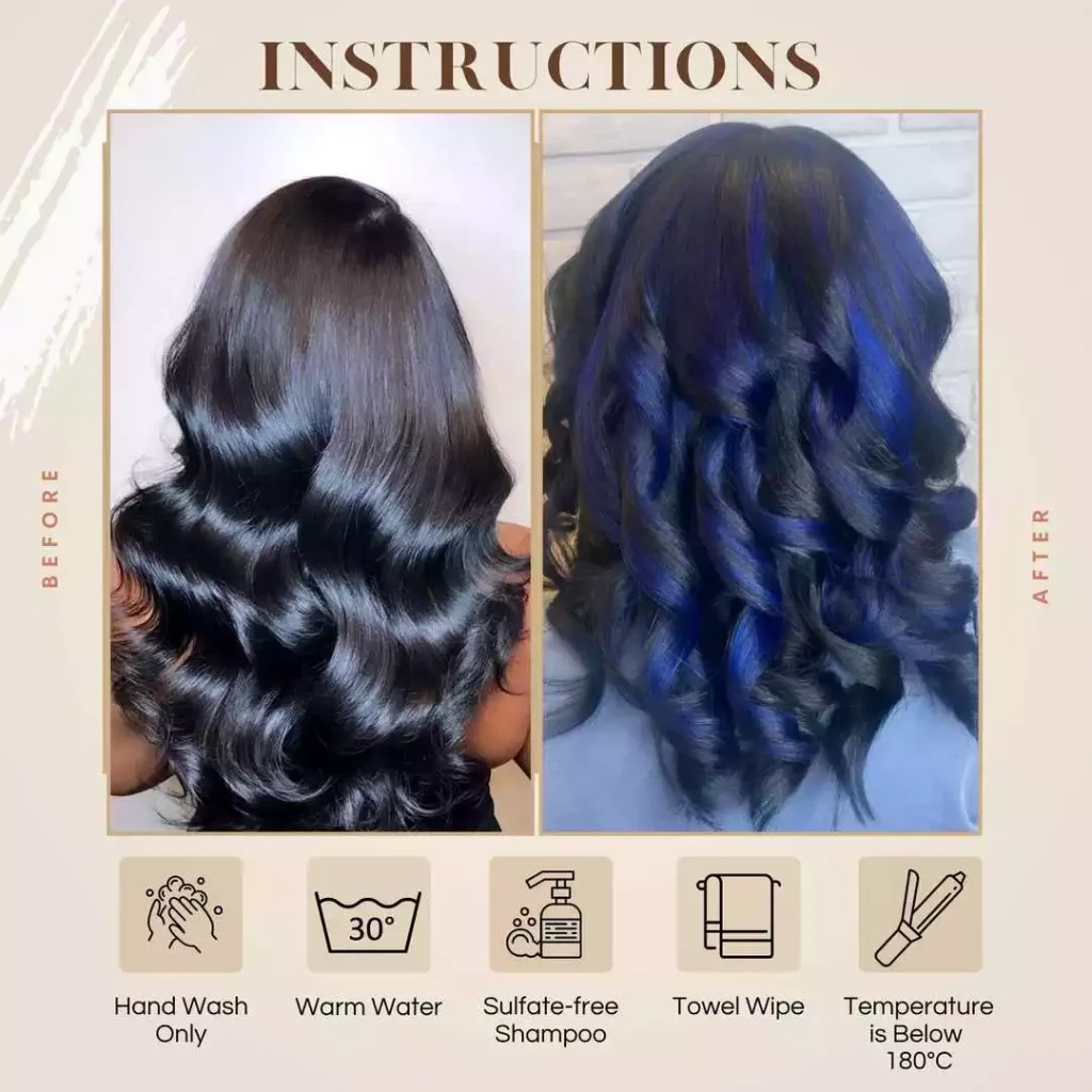 Piano Black Blue Bouncy HD Lace 2x6 Human Hair Wig 1 Piano Black Blue Bouncy HD Lace 2x6 Human Hair Wig