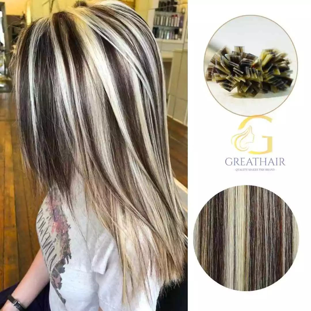 Straight K-tip Hair Extensions - B6+40 Color