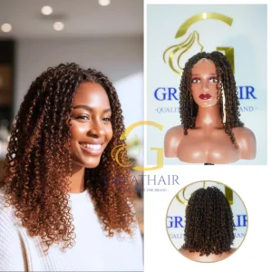 Piano Pixie Curly Wig Human Hair