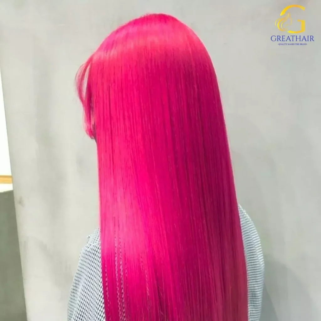 Beautiful Premium Pink Straight Weft Hair22