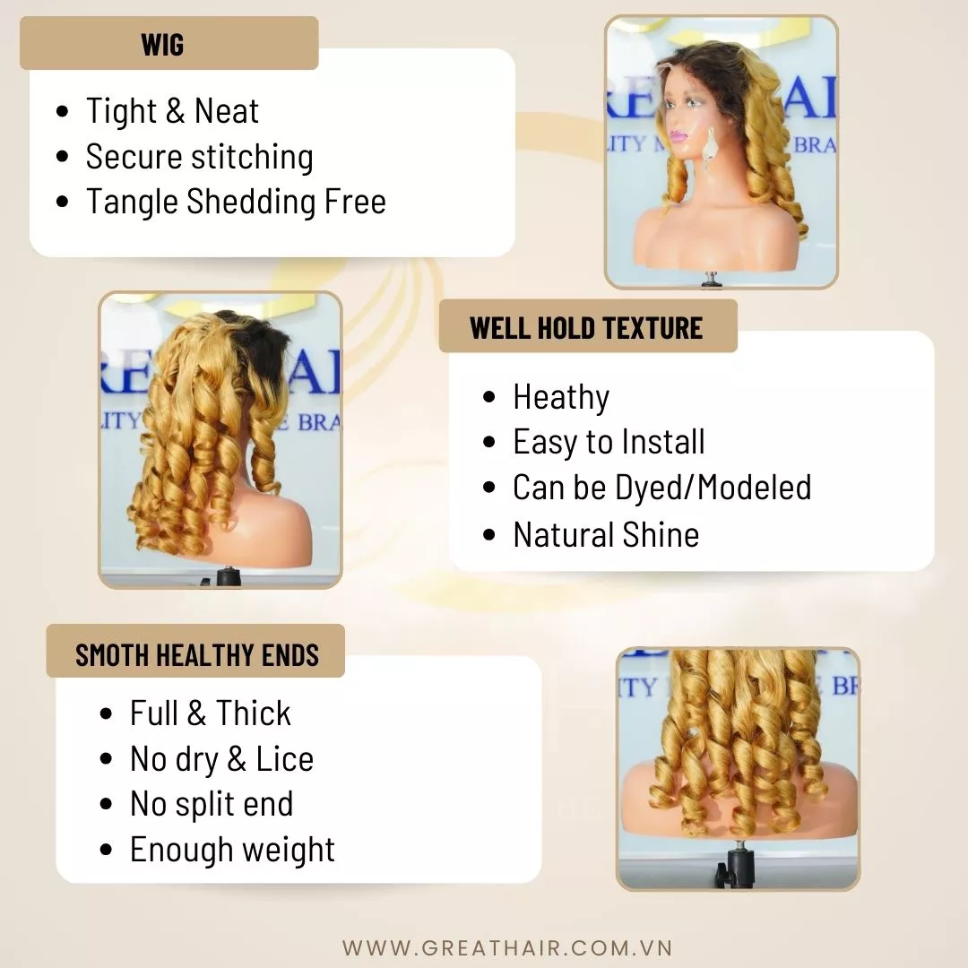 Brown Blonde Bouncy Wig 13x4 Human Hair 2 Brown Blonde Bouncy Wig 13x4 Human Hair 2