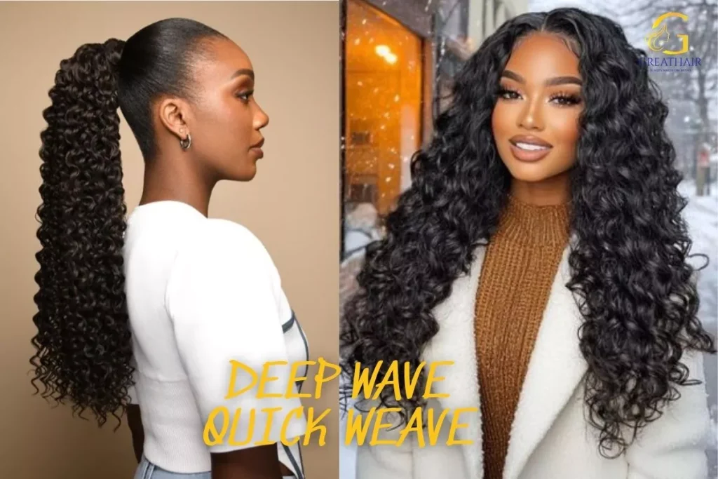 Revamp Your Look with These 10 Quick Weave Hairstyles 18 Deep Wave Quick Weave