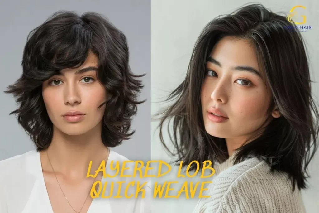 Layered Lob Quick Weave