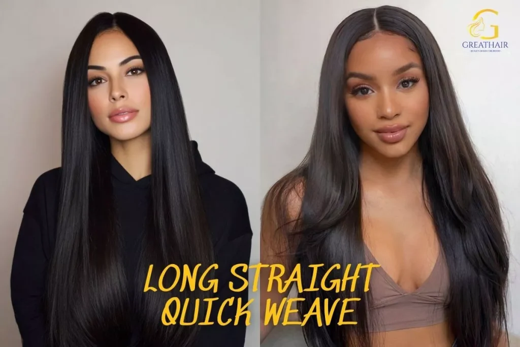 Revamp Your Look with These 10 Quick Weave Hairstyles 21 Long Straight Quick Weave