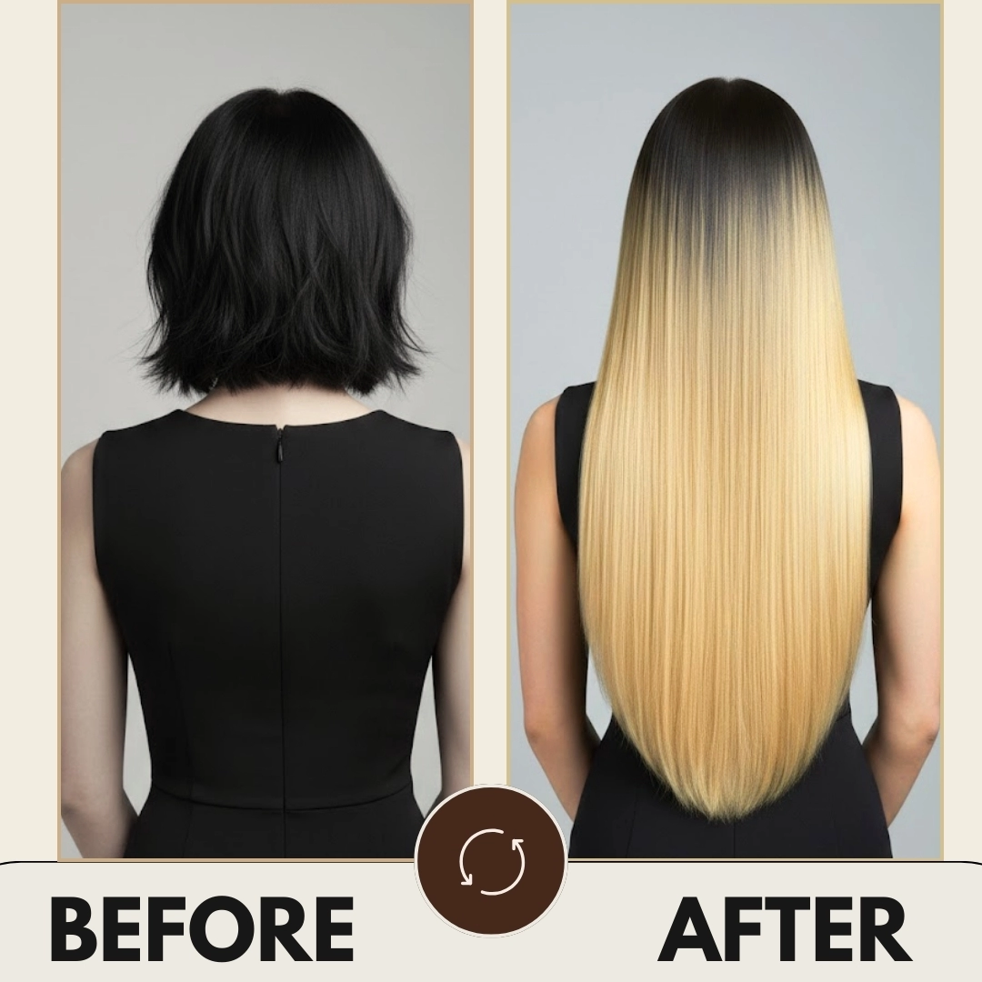 Ombre Blonde Straight Clip In Human Hair Extensions 4 Ombre Blonde Straight Clip In Human Hair Extensions