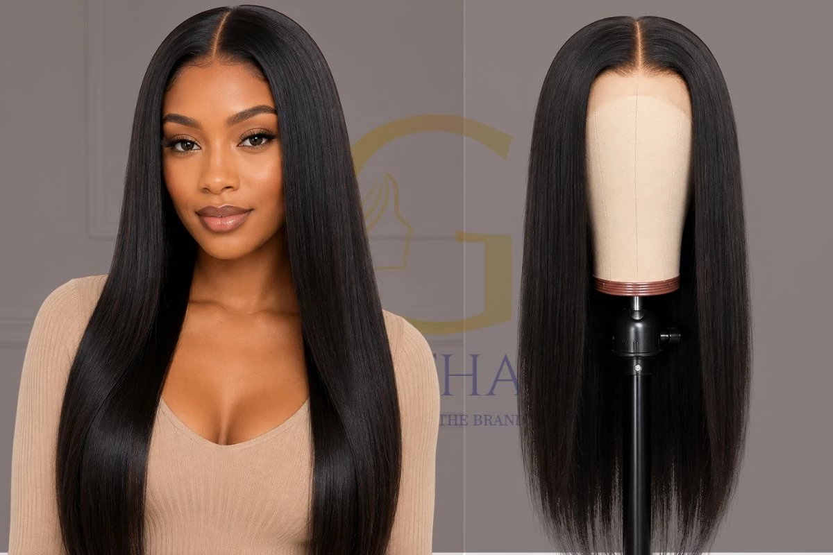 Sleek Straight Middle Part