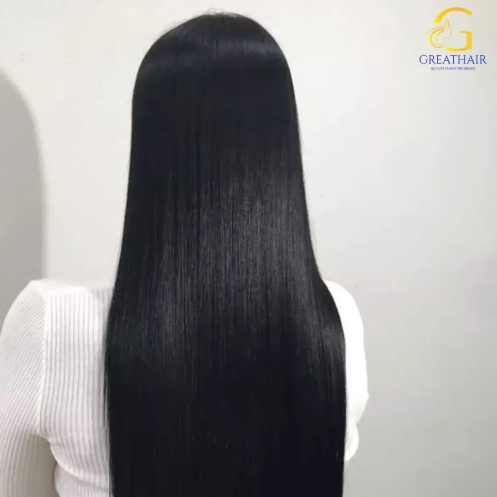 Stunning Premium Jade Green Color Hair Weft Extensions 3