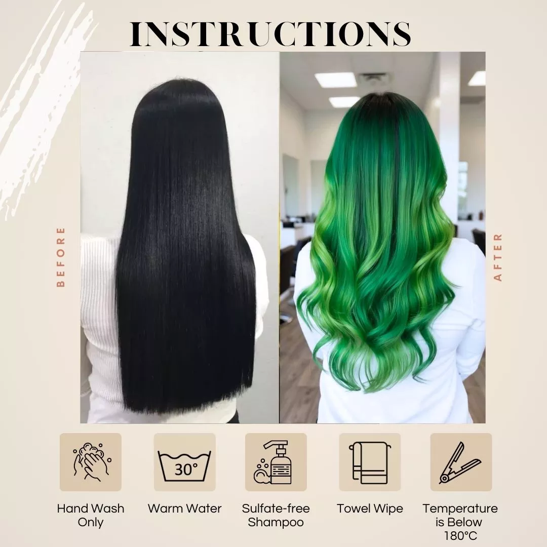 Stunning Premium Jade Green Color Hair Weft Extensions Jade Green — deep glow with a luxe edge.
