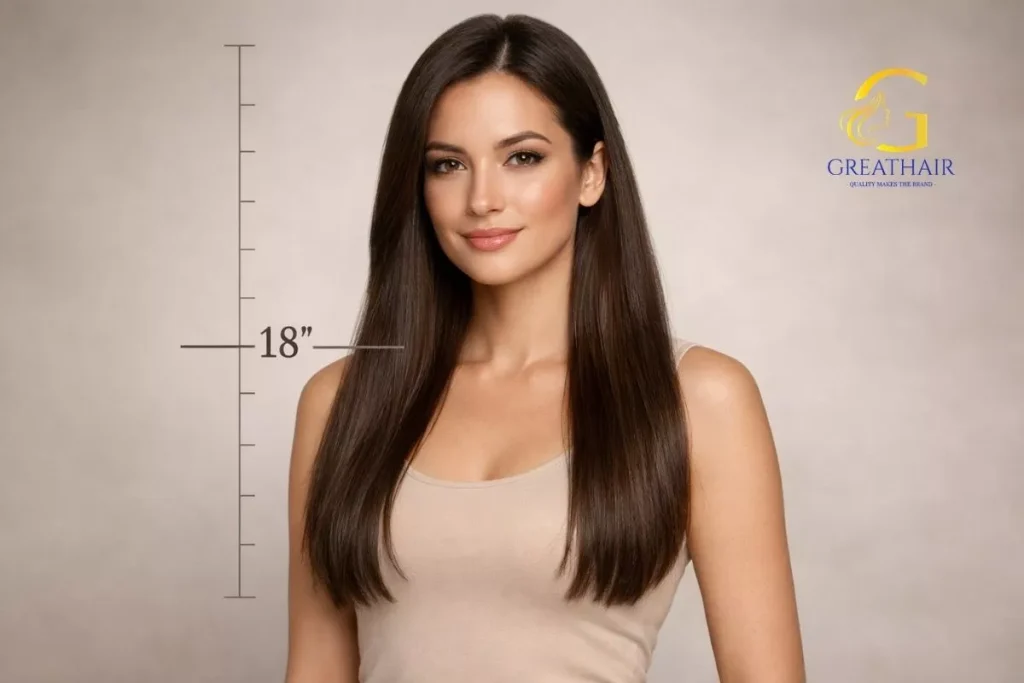 18 Inch Hair Extensions for Gorgeous Styles 8 what 18 inch hair extensions look like on a real person