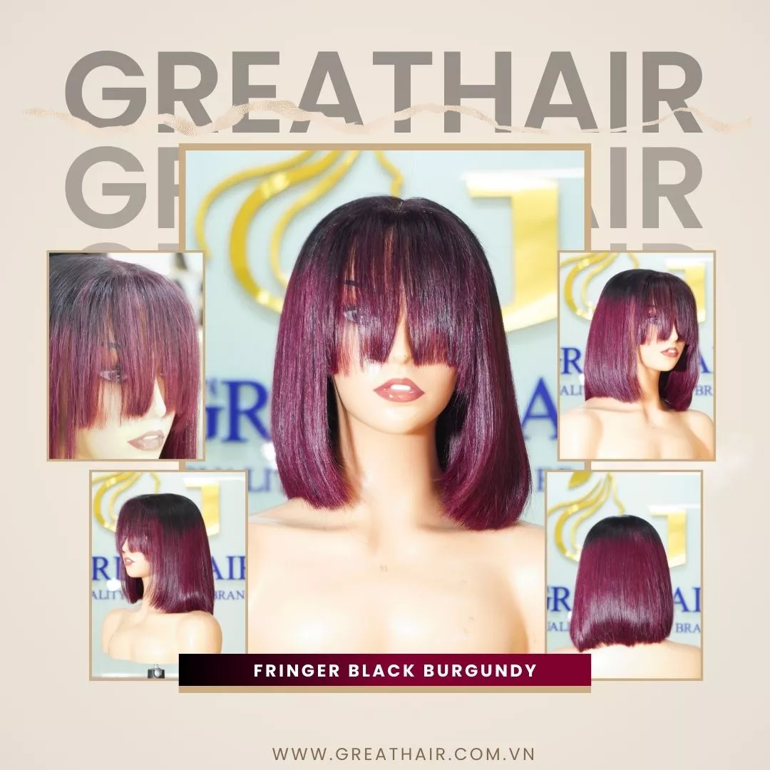 Beautiful Burgundy Wig Human Hair – Premium 5x5 Straight Bob in 8–30 Inch